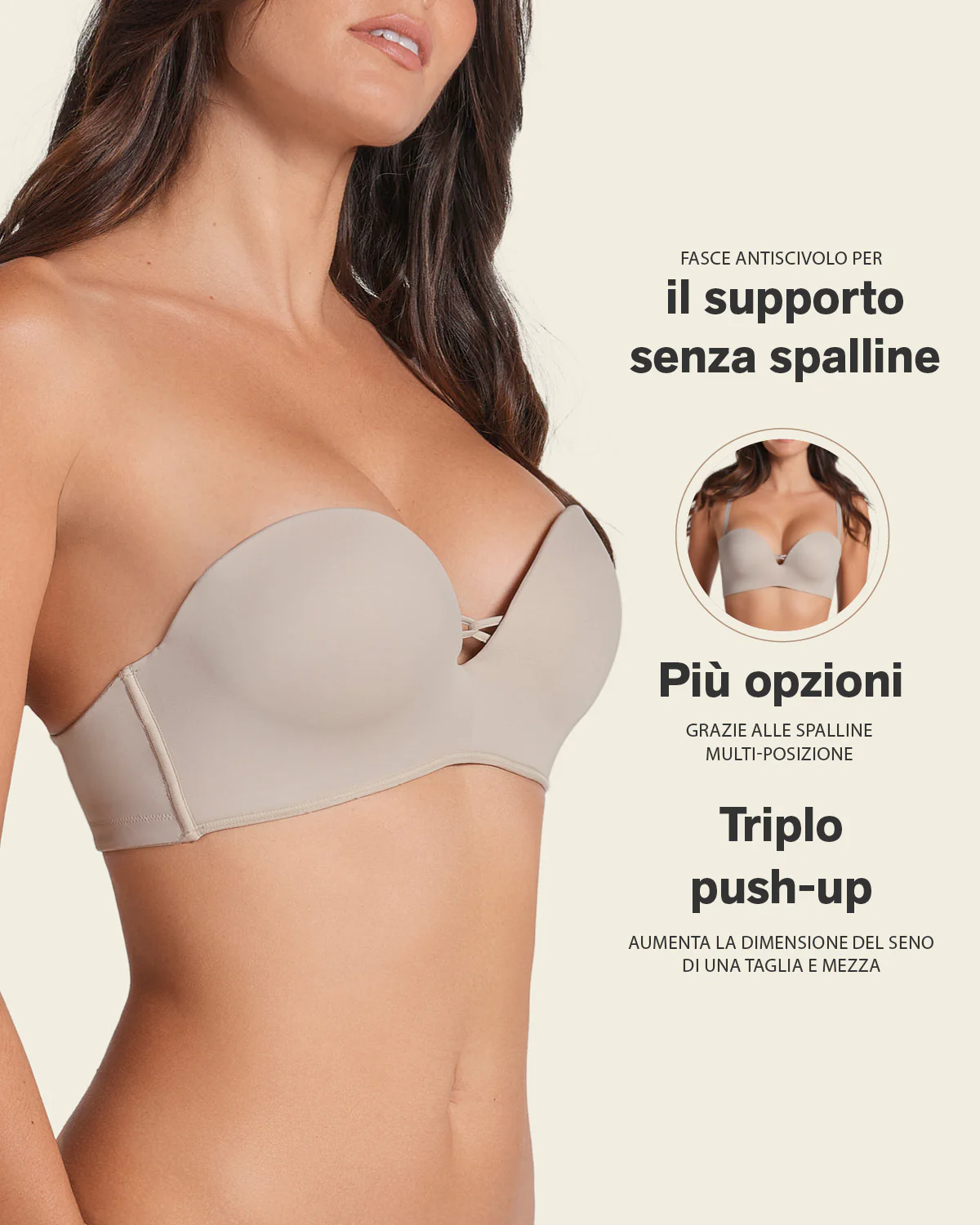 Sujetador WOW de triple push up ideal sin tirantes - Image 33