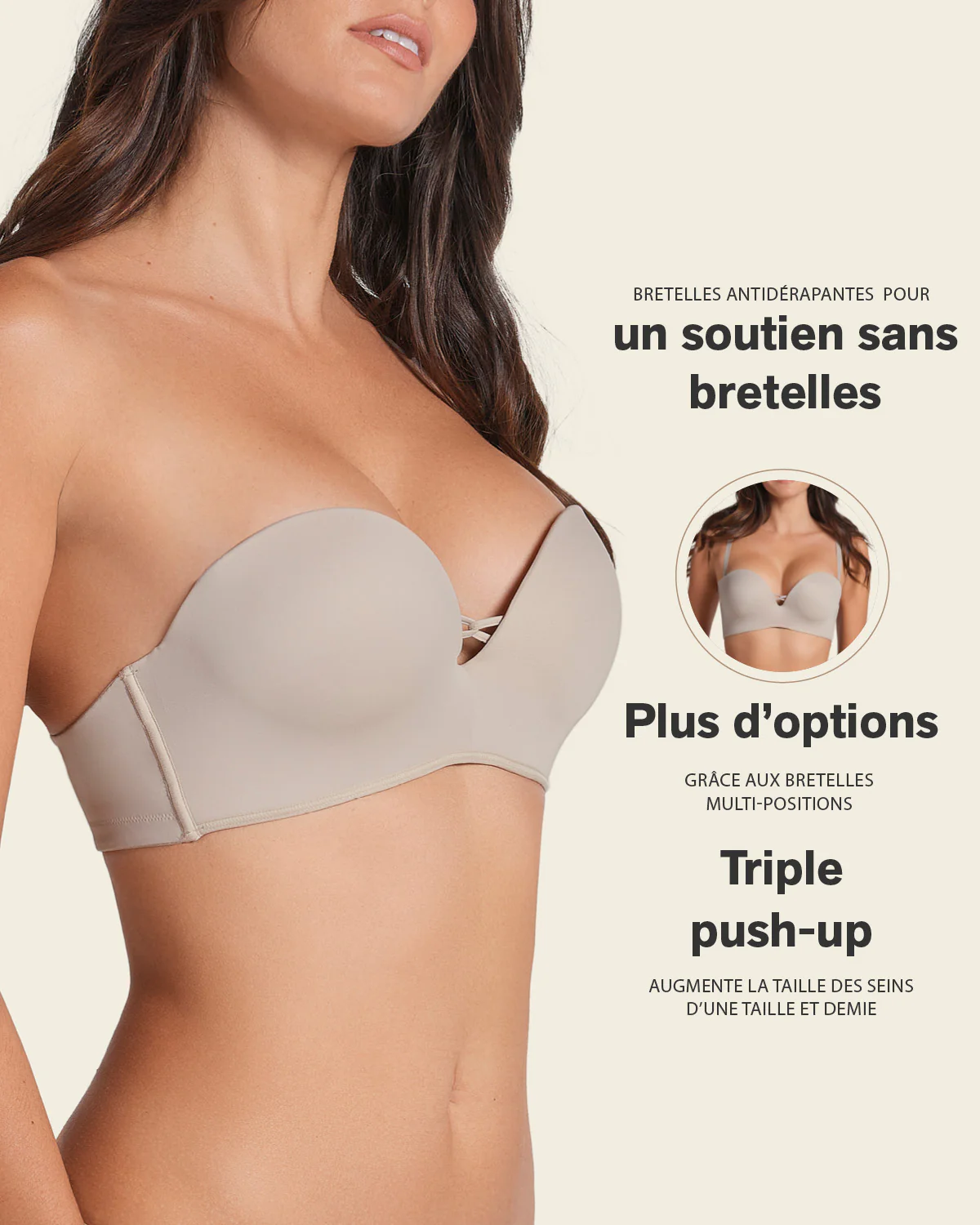 Sujetador WOW de triple push up ideal sin tirantes - Image 35