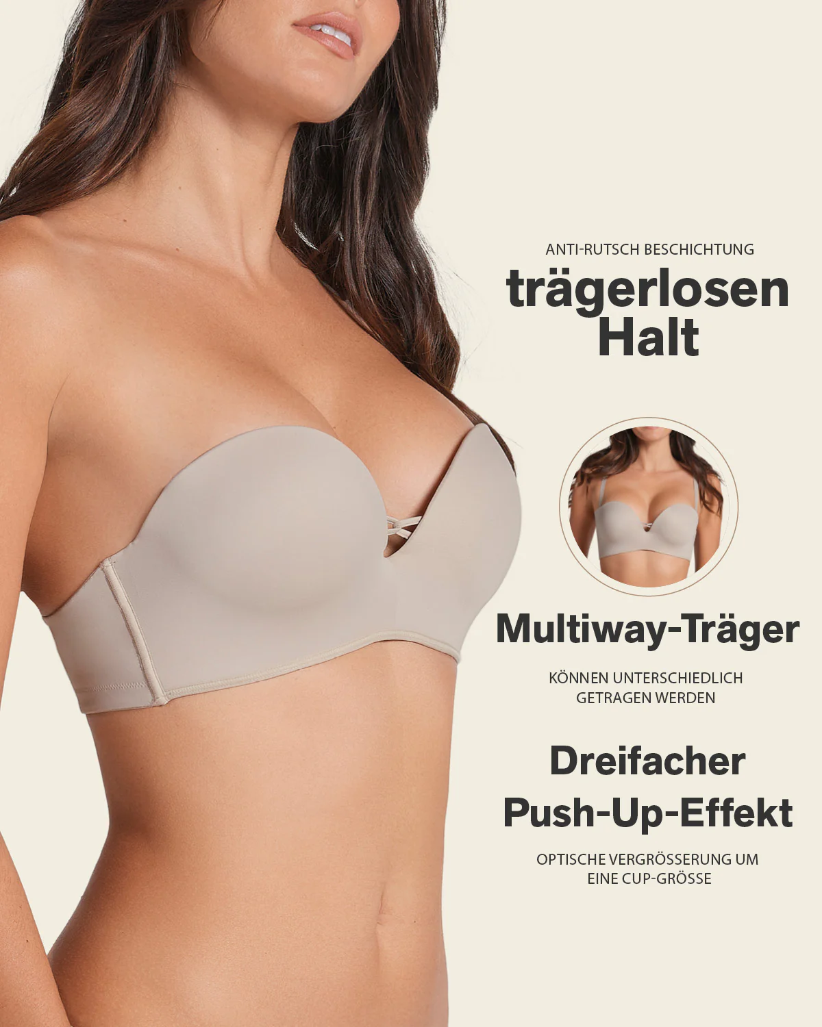 Sujetador WOW de triple push up ideal sin tirantes - Image 37