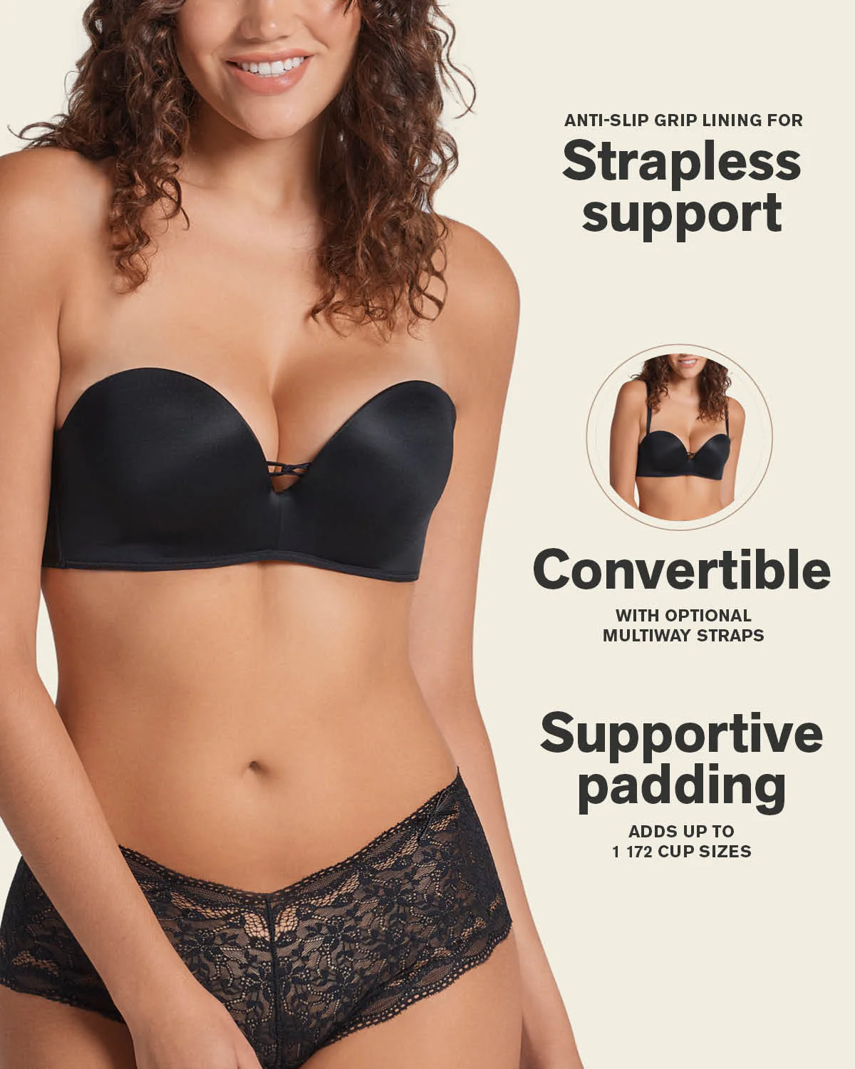 Sujetador WOW de triple push up ideal sin tirantes - Image 5