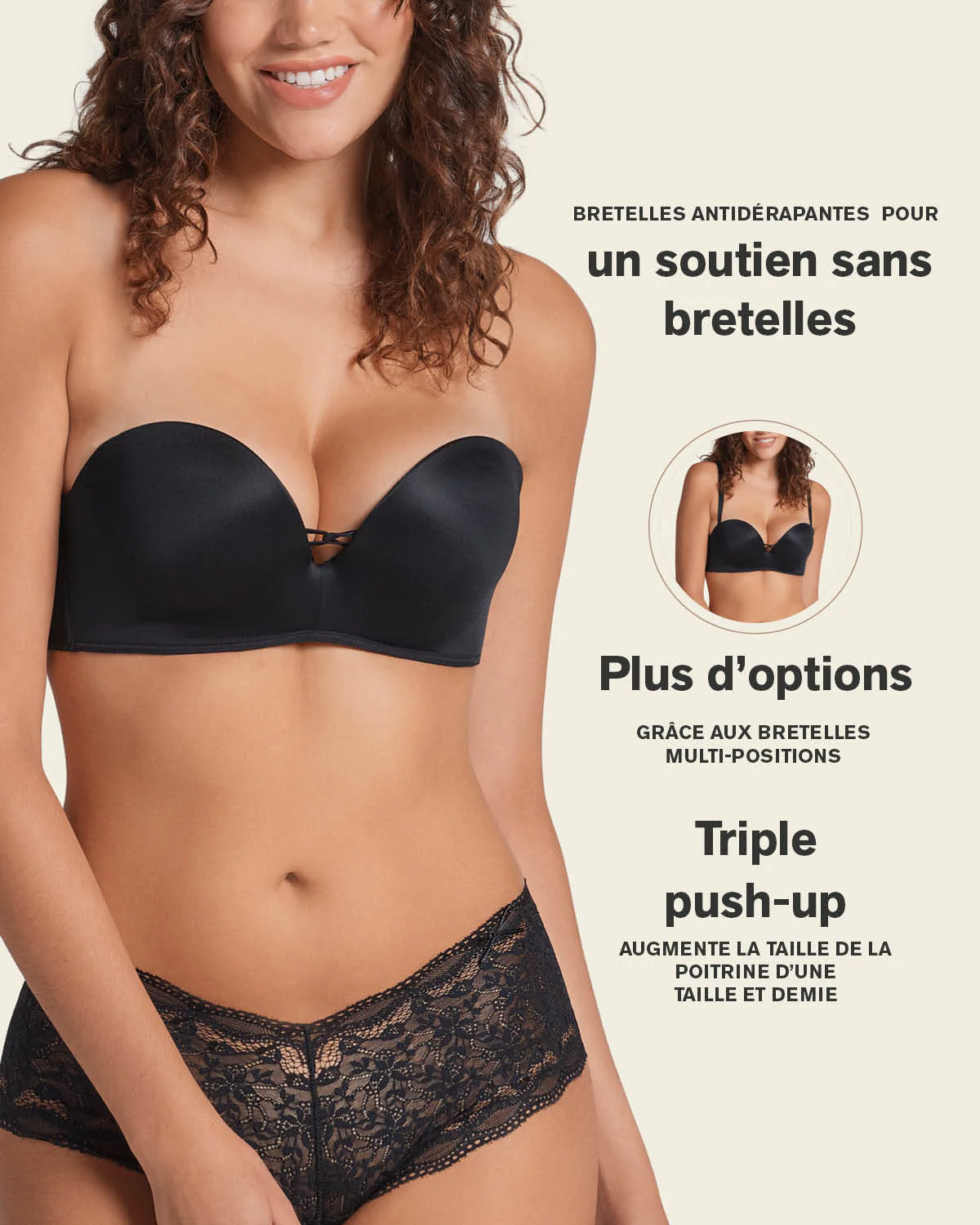 Sujetador WOW de triple push up ideal sin tirantes - Image 9