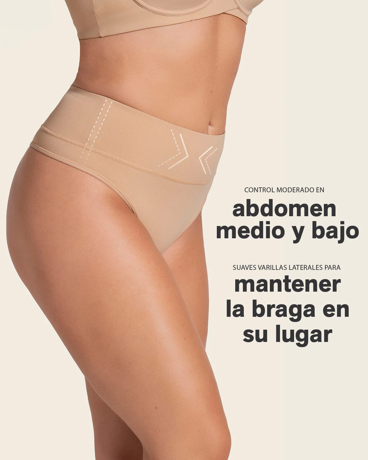 Tanga de moldeadora talle alto en SkinFuse - Image 3