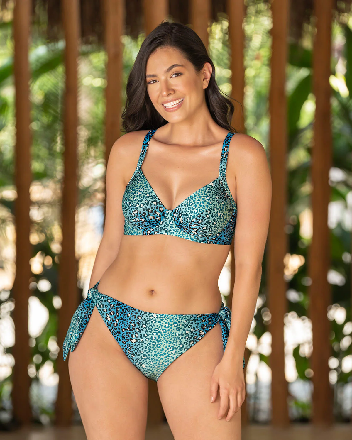 Top de bikini con tela interna en las copas de buena sujeción de pecho - Image 41
